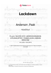 Notas, acordes Anderson .Paak - Lockdown