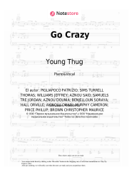 Notas, acordes Chris Brown, Young Thug - Go Crazy