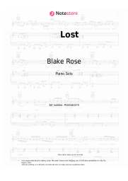 Notas, acordes Blake Rose - Lost