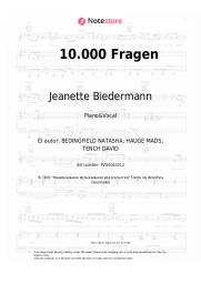 Notas, acordes Jeanette Biedermann - 10.000 Fragen