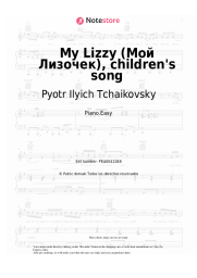 Notas, acordes Pyotr Ilyich Tchaikovsky - My Lizzy (Мой Лизочек), children's song