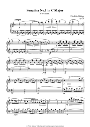 undefined Friedrich Kuhlau - Sonatina No.1 in C Major Op.20 Movement 1