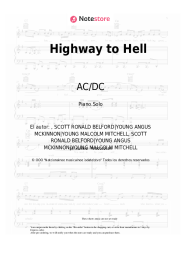 Notas, acordes AC-DC - Highway to Hell