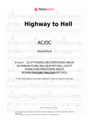 Notas, acordes AC-DC - Highway to Hell