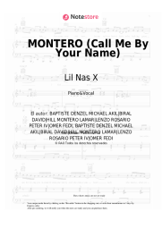 Notas, acordes Lil Nas X - MONTERO (Call Me By Your Name)
