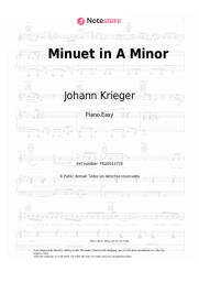 undefined Johann Krieger - Minuet in A Minor