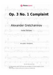 undefined Alexander Gretchaninov - Op. 3 No. 1 Complaint