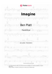 Notas, acordes Ben Platt - Imagine