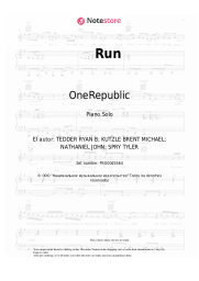 Notas, acordes OneRepublic - Run