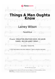 Notas, acordes Lainey Wilson - Things A Man Oughta Know