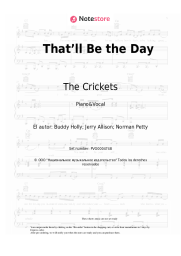 Notas, acordes The Crickets, Buddy Holly - That’ll Be the Day