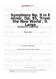 Notas, acordes Antonin Dvorak - Symphony No. 9 in E minor, Op. 95, 'From the New World', II. Largo