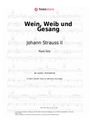 Notas, acordes Johann Strauss II - Wein, Weib und Gesang, Op.333