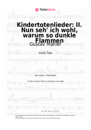 Notas, acordes Gustav Mahler - Kindertotenlieder: II. Nun seh' ich wohl, warum so dunkle Flammen