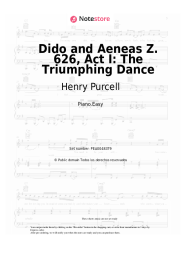 Notas, acordes Henry Purcell - Dido and Aeneas Z. 626, Act I: The Triumphing Dance