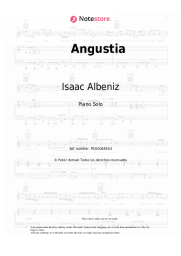 Notas, acordes Isaac Albeniz - Angustia