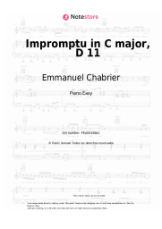 undefined Emmanuel Chabrier - Impromptu in C major, D 11