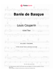 Notas, acordes Louis Couperin - Banle de Basque