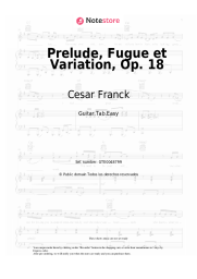Notas, acordes Cesar Franck - Prelude, Fugue et Variation, Op. 18