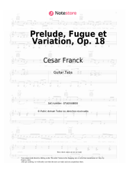 Notas, acordes Cesar Franck - Prelude, Fugue et Variation, Op. 18