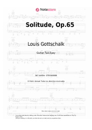 Notas, acordes Louis Gottschalk - Solitude, Op.65