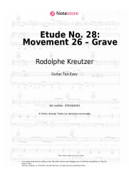 Notas, acordes Rodolphe Kreutzer - Etude No. 28: Movement 26 – Grave