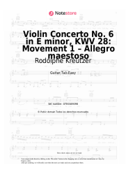 Notas, acordes Rodolphe Kreutzer - Violin Concerto No. 6 in E minor, KWV 28: Movement 1 – Allegro maestoso