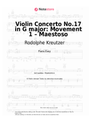 Notas, acordes Rodolphe Kreutzer - Violin Concerto No.17 in G major: Movement 1 – Maestoso