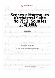 Notas, acordes Jules Massenet - Scènes pittoresques (Orchestral Suite No.7): 3. Sous les tilleuls