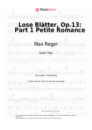 Notas, acordes Max Reger - Lose Blätter, Op.13: Part 1 Petite Romance