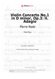 Notas, acordes Pierre Rode - Violin Concerto No.1 in D minor, Op.3: II. Adagio