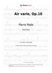 Notas, acordes Pierre Rode - Air varie, Op.10