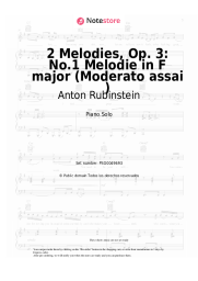 Notas, acordes Anton Rubinstein - 2 Melodies, Op. 3: No.1 Melodie in F major (Moderato assai )