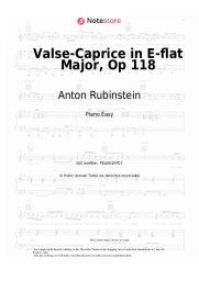 Notas, acordes Anton Rubinstein - Valse-Caprice in E-flat Major, Op 118