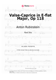 Notas, acordes Anton Rubinstein - Valse-Caprice in E-flat Major, Op 118