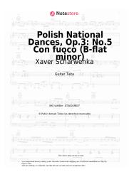 Notas, acordes Xaver Scharwenka - Polish National Dances, Op.3: No.5 Con fuoco (B-flat minor)