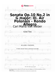 undefined Carl Maria Von Weber - Sonata Op.10 No.2 in G major: III. Air Polonais - Rondo Allegro