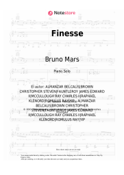Notas, acordes Bruno Mars, Cardi B - Finesse