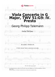 Notas, acordes Georg Philipp Telemann - Viola Concerto in G Major, TWV 51:G9: IV. Presto