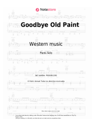 Notas, acordes Western music - Goodbye Old Paint