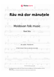 Notas, acordes Moldovan folk music - Rău mă dor mănuţele