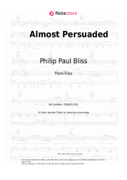 Notas, acordes Philip  Paul  Bliss - Almost Persuaded
