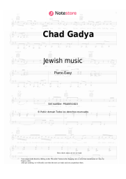 Notas, acordes Jewish music - Chad Gadya