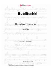 Notas, acordes Urban folklore, Russian chanson - Bublitschki