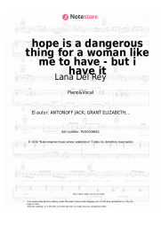 undefined Lana Del Rey - hope is a dangerous thing for a woman like me to have - but i have it