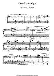 Notas, acordes Claude Debussy - Valse Romantique