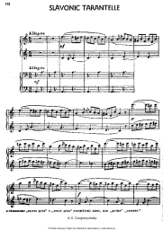 Notas, acordes Alexander Dargomyzhsky - Slavic tarantella