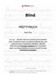 Notas, acordes PRETTYMUCH - Blind