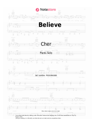 Notas, acordes Cher - Believe