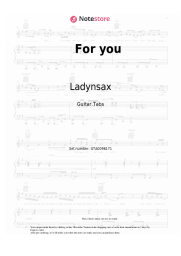 Notas, acordes Ladynsax - For you